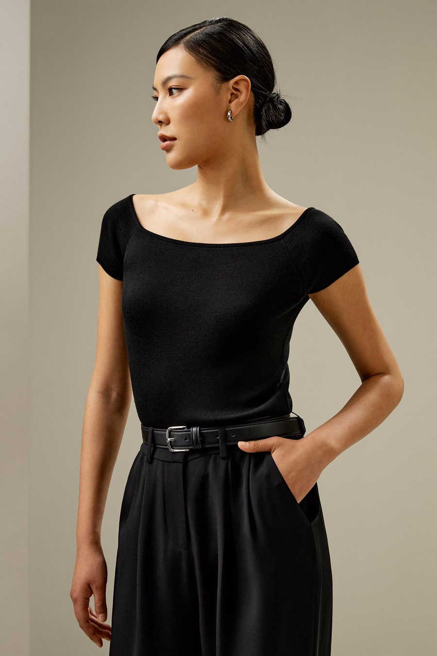 Off-Shoulder Sweater Top