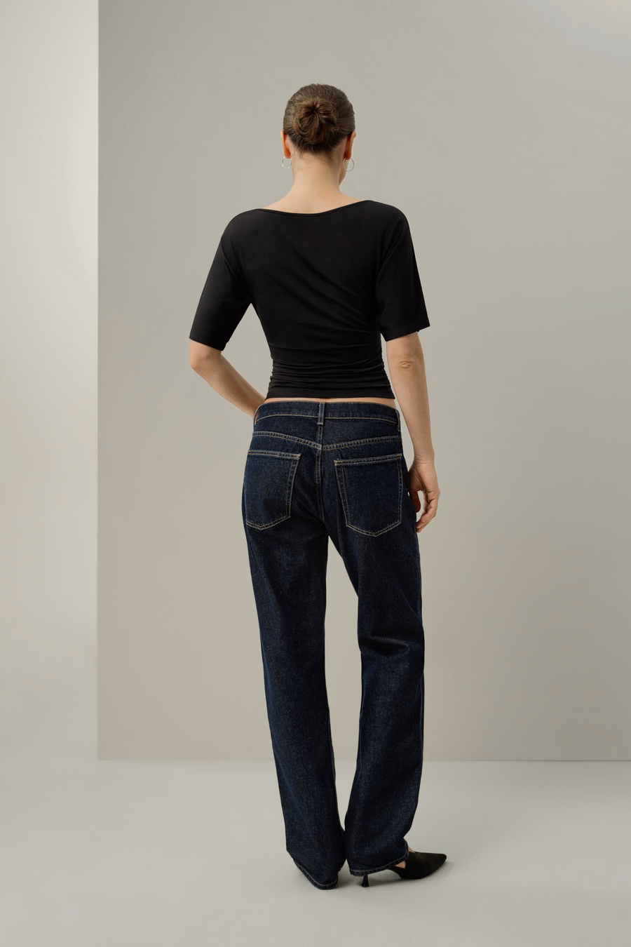 Silk Breeze Jersey Pleated Swing Tee