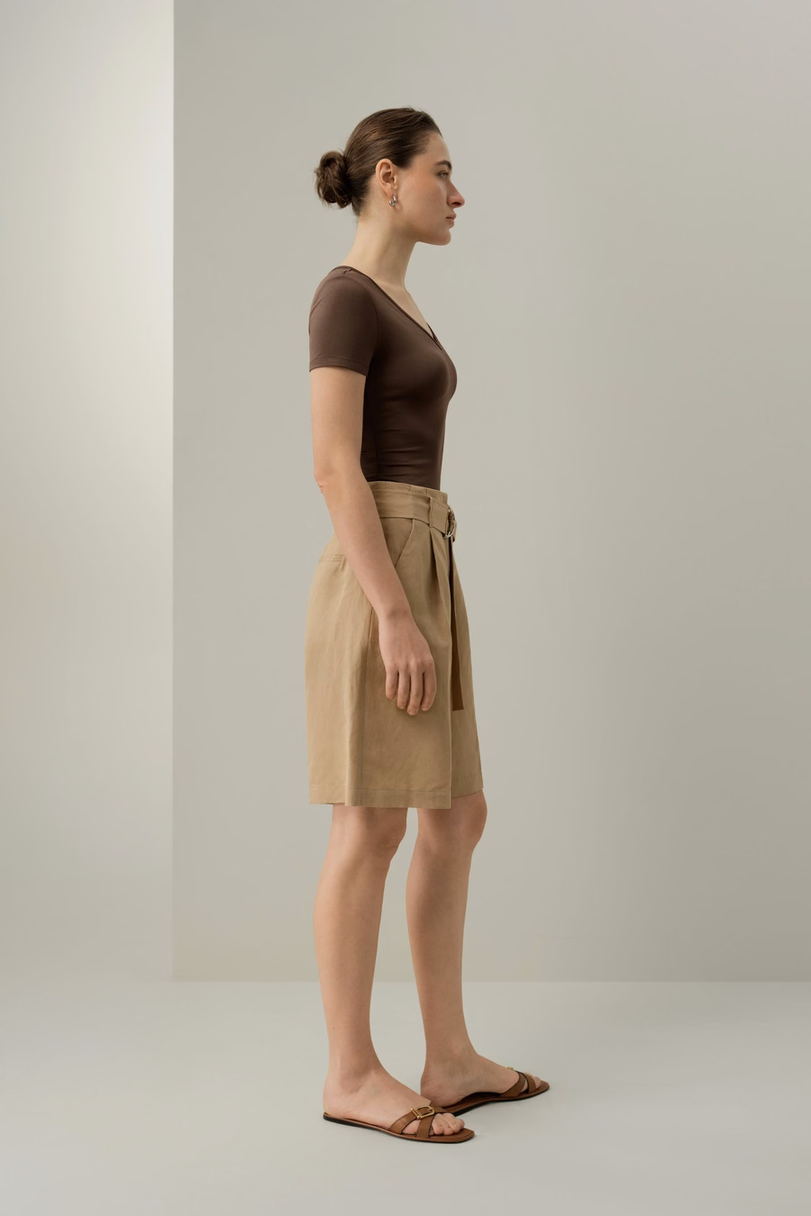 Silk Breeze Jersey V-neck Tee