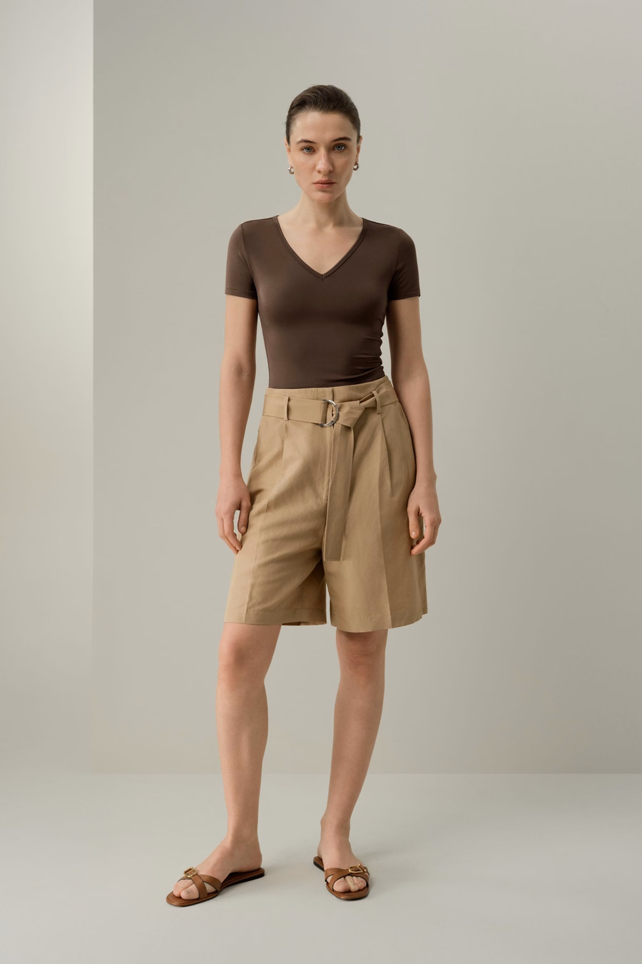 Silk Breeze Jersey V-neck Tee