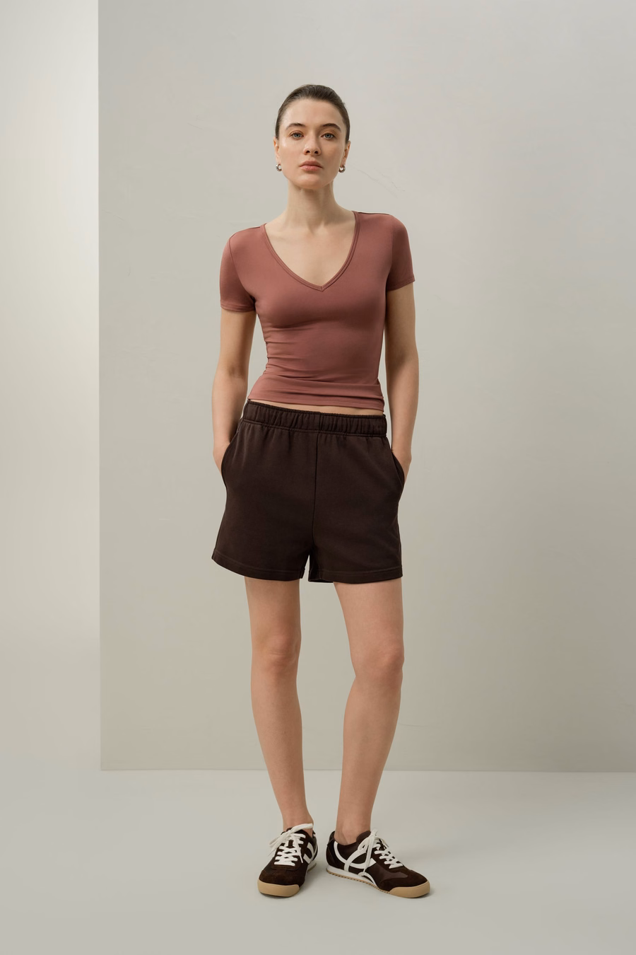 Silk Breeze Jersey V-neck Tee