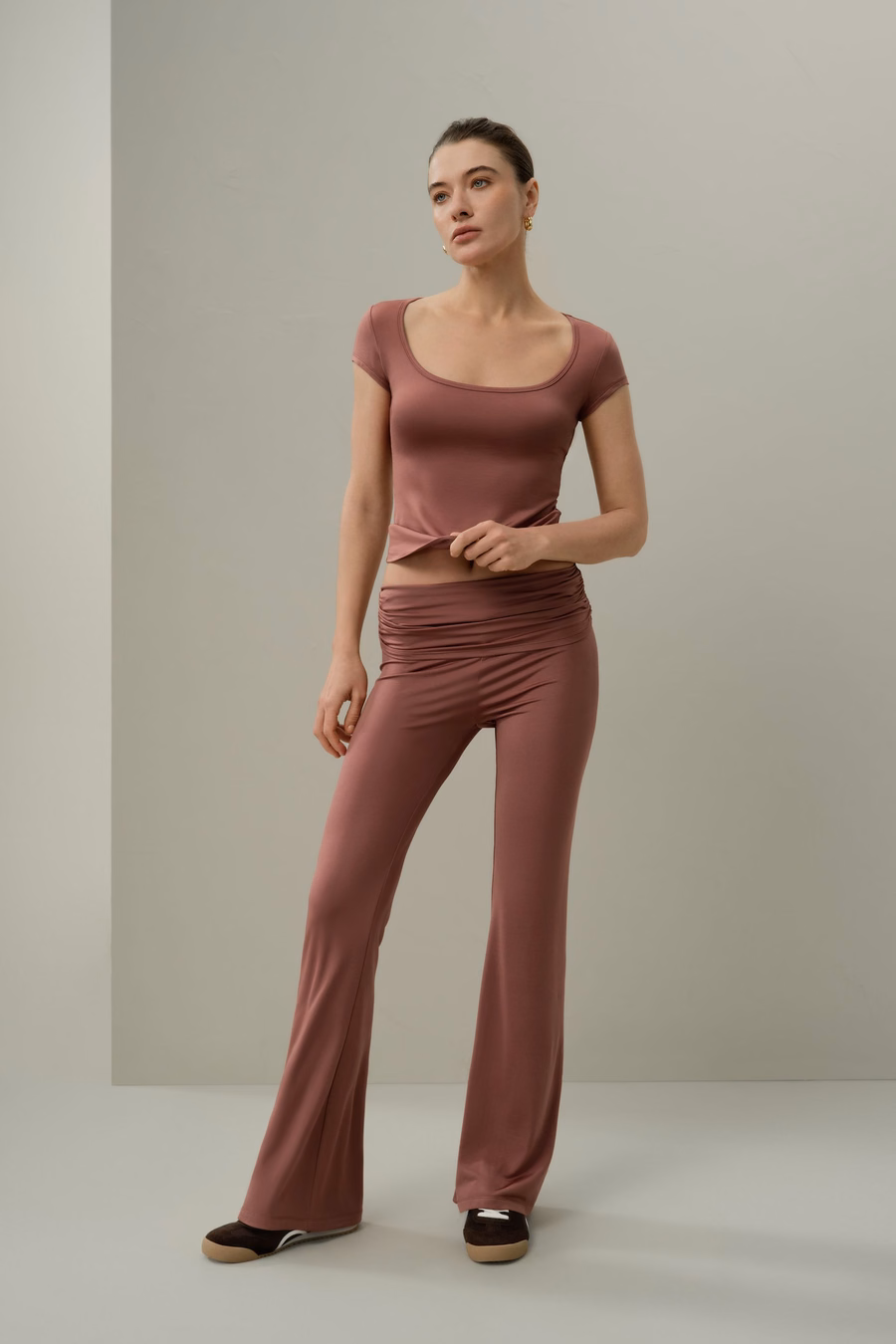 Silk Breeze Jersey Scoop Neck Tee