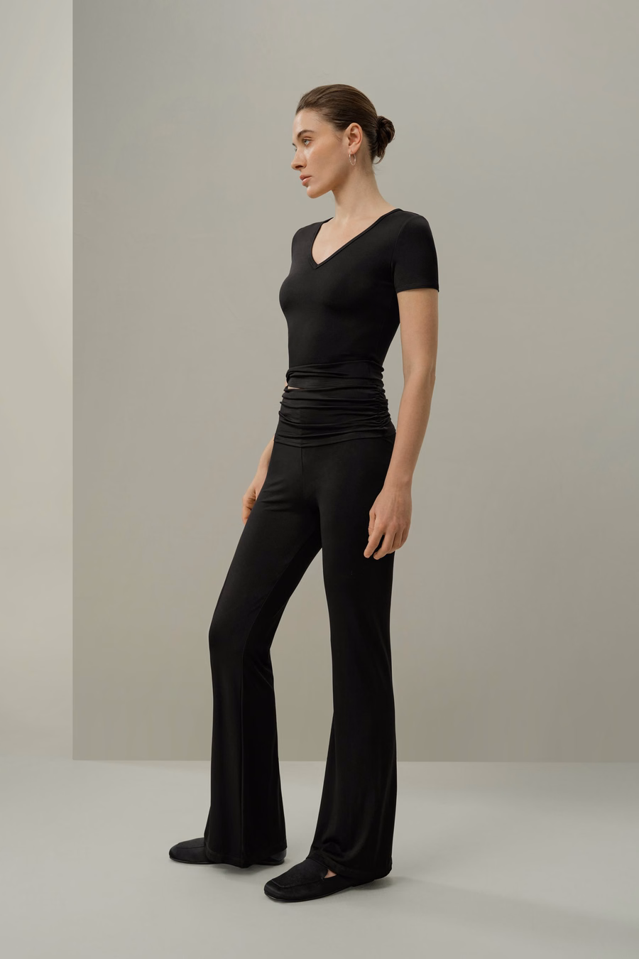Silk Breeze Jersey Fluid Flare Pants