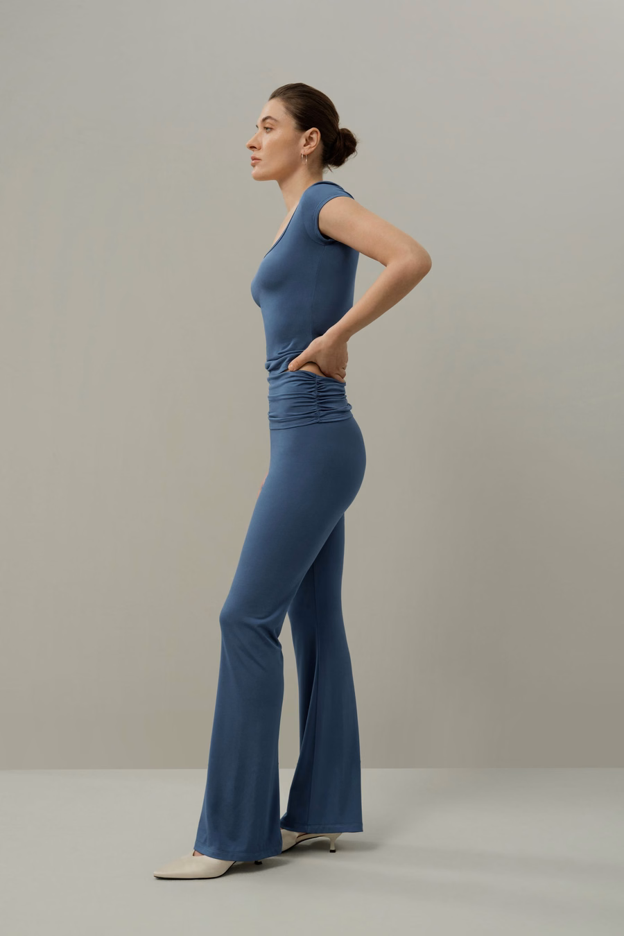 Silk Breeze Jersey Fluid Flare Pants