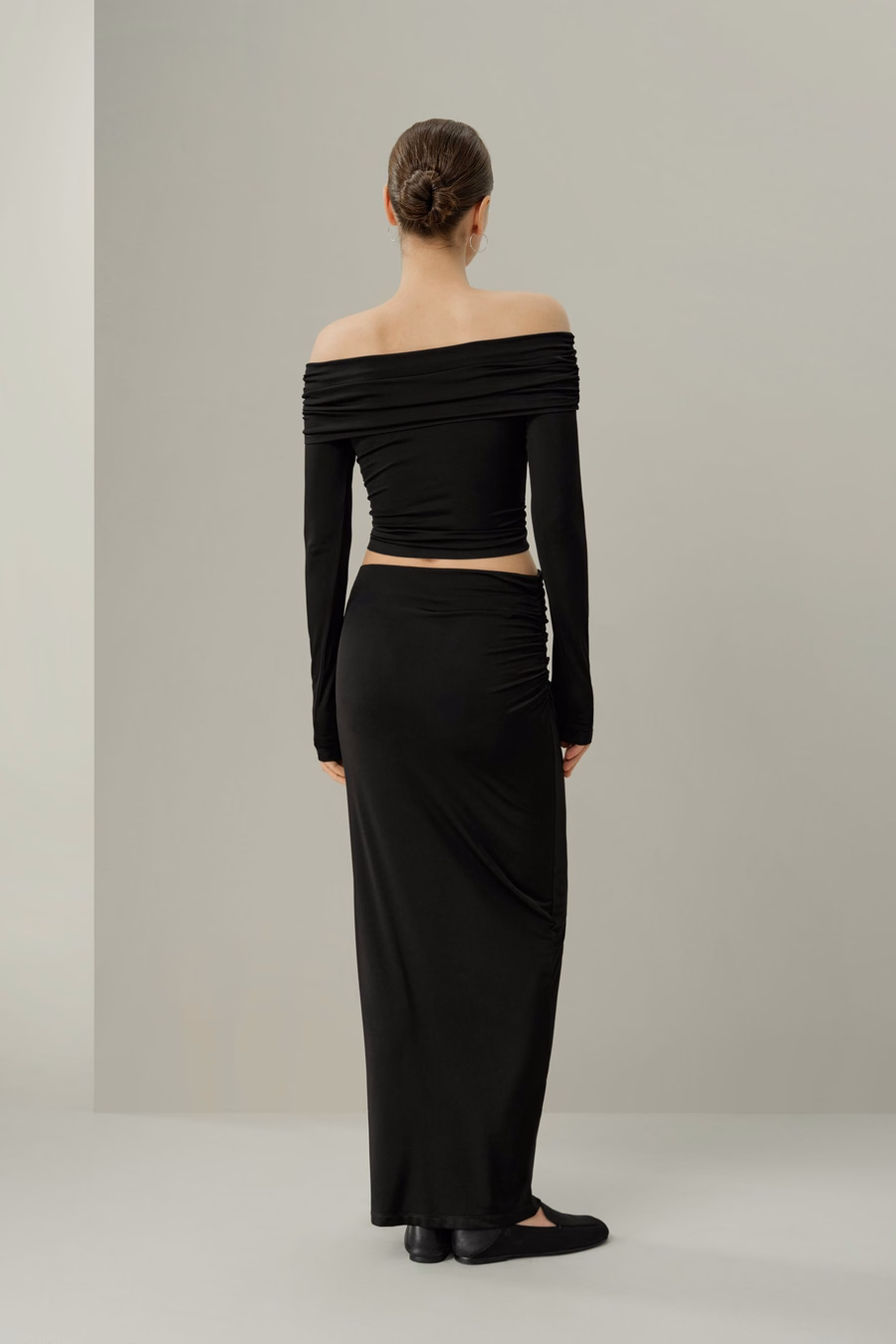 Silk Breeze Jersey Slim-Fit Maxi Skirt