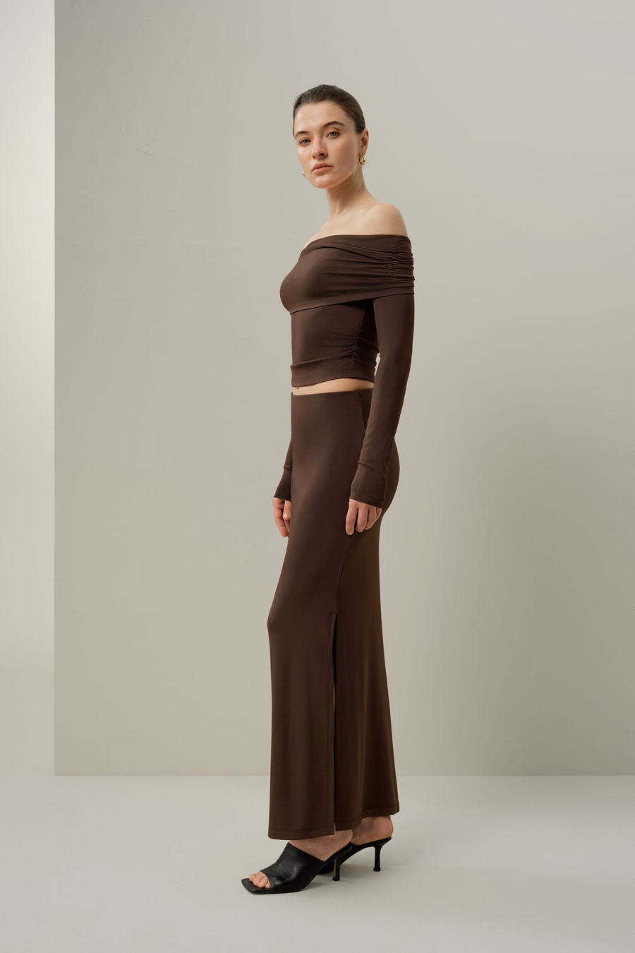 Silk Breeze Jersey Slim-Fit Maxi Skirt