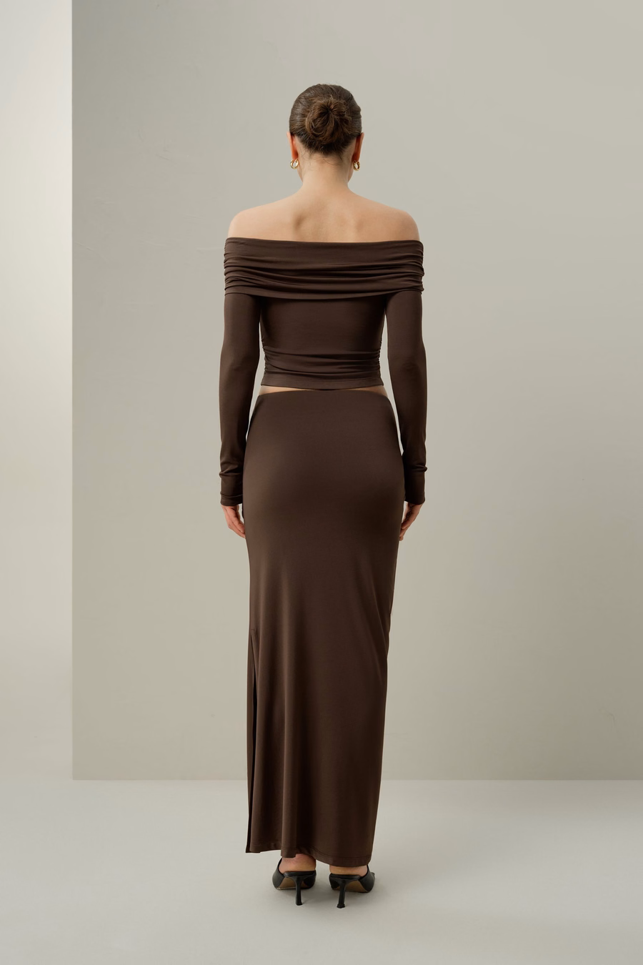 Silk Breeze Jersey Slim-Fit Maxi Skirt