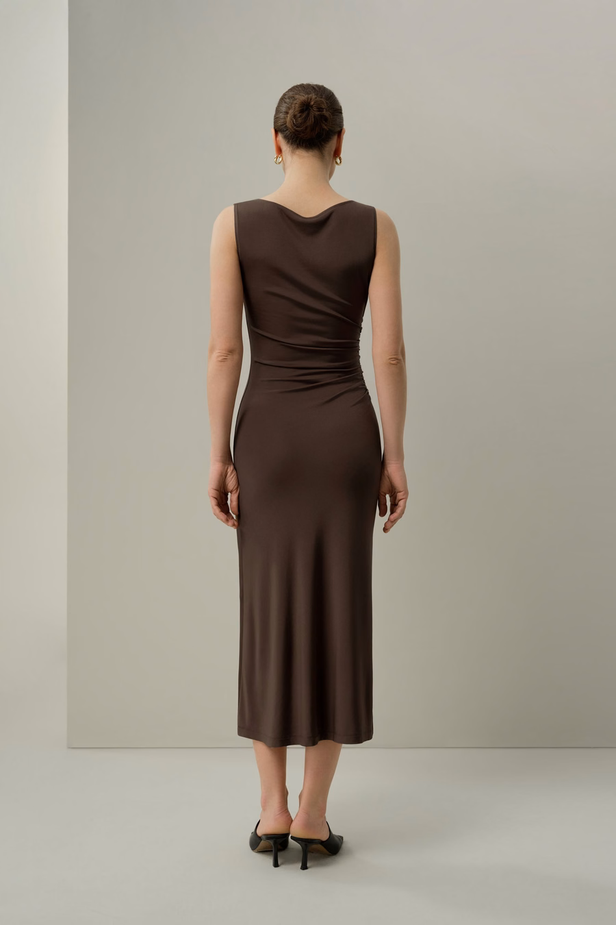 Silk Breeze Jersey Slim Fitted Asymmetric Dress
