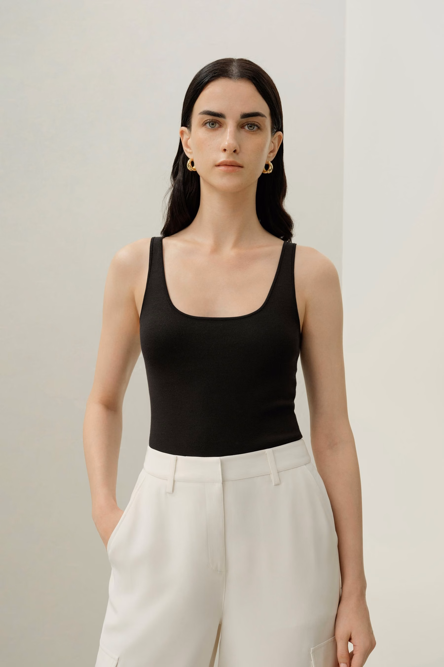 Milano Knit Silk Viscose Tank Top