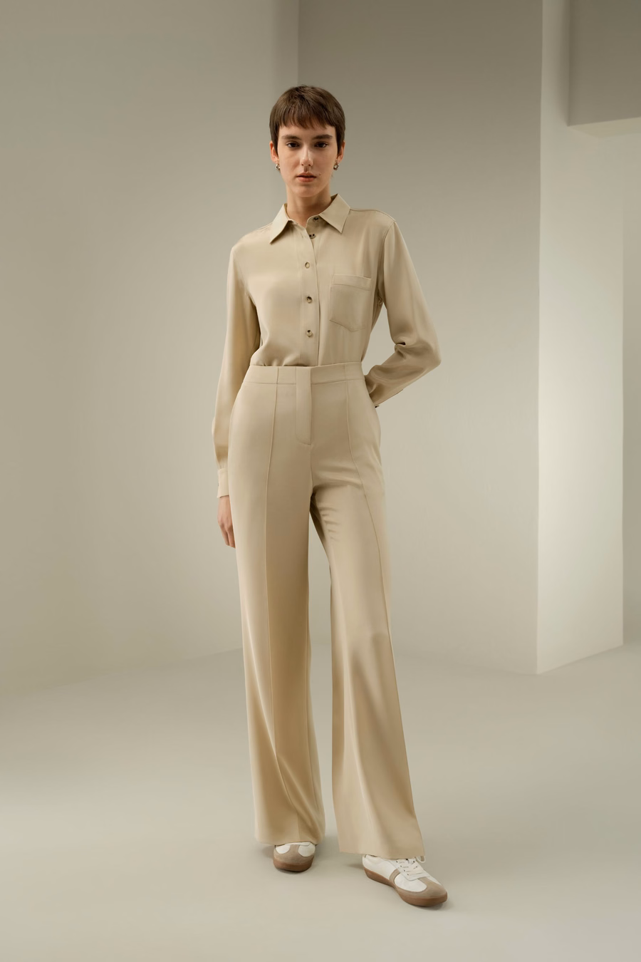 Minimalist Silk Crêpe Pant