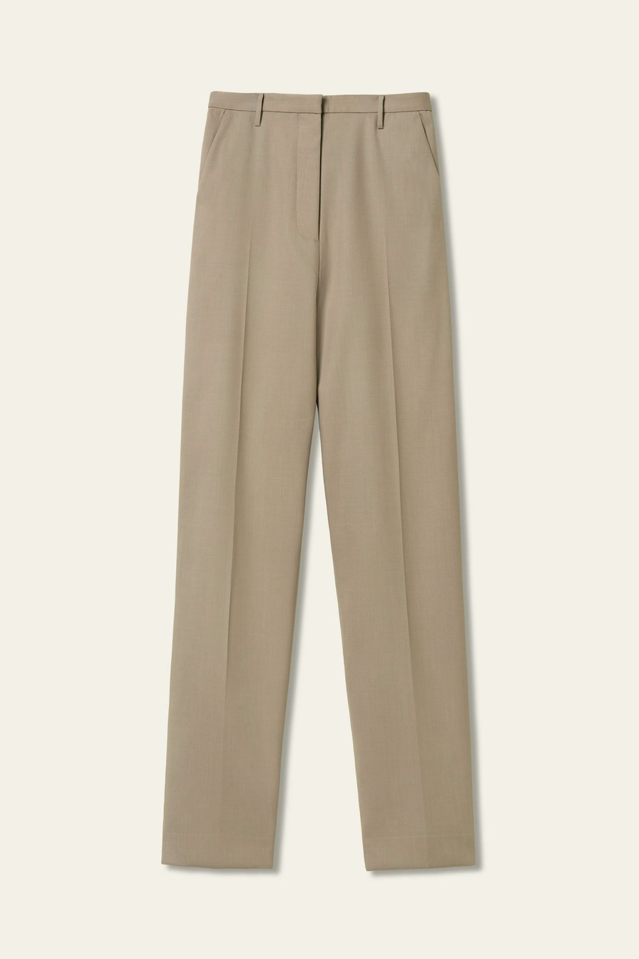 Basic silk-wool blend slim fit trousers