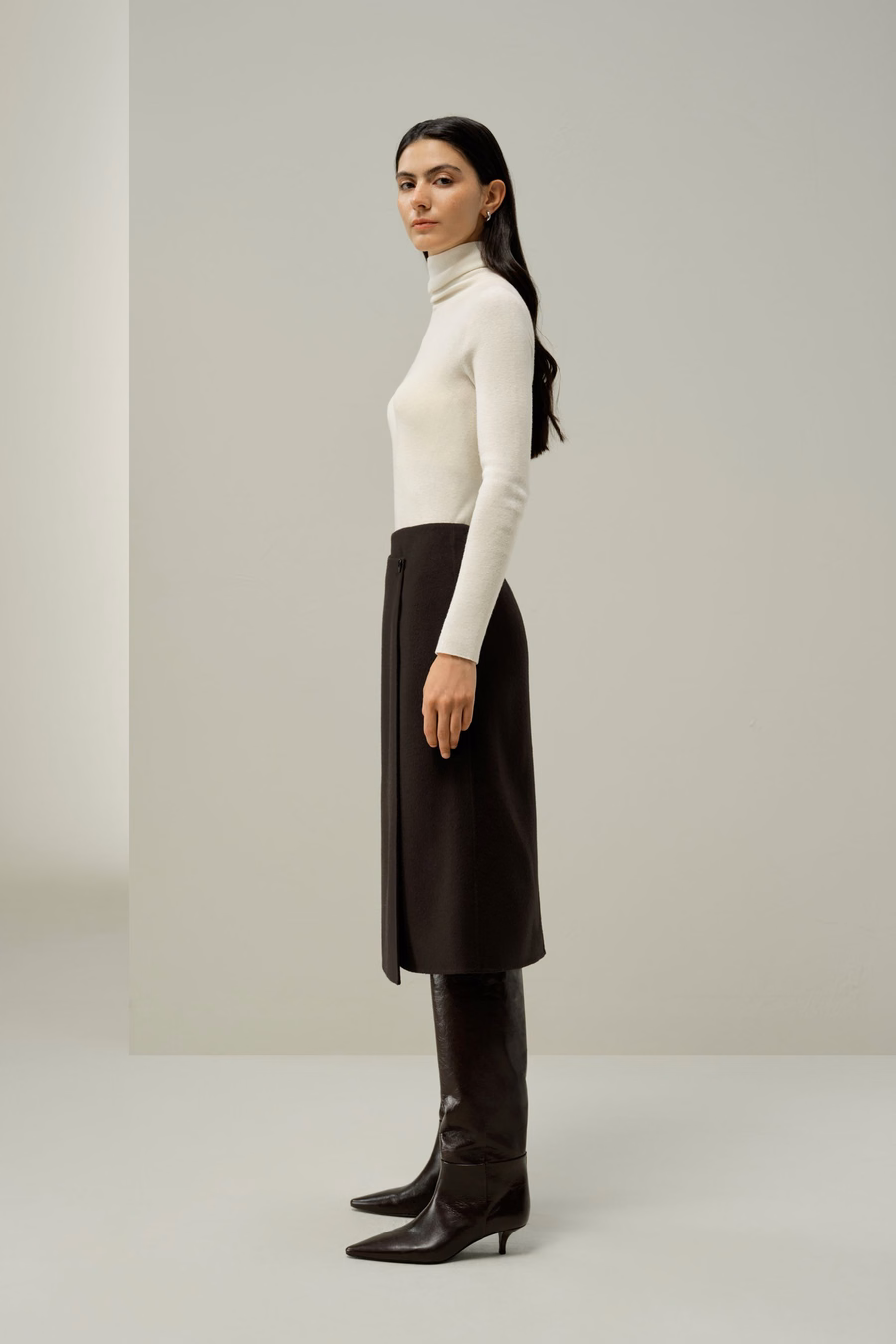 Double-Faced Wool Skirt