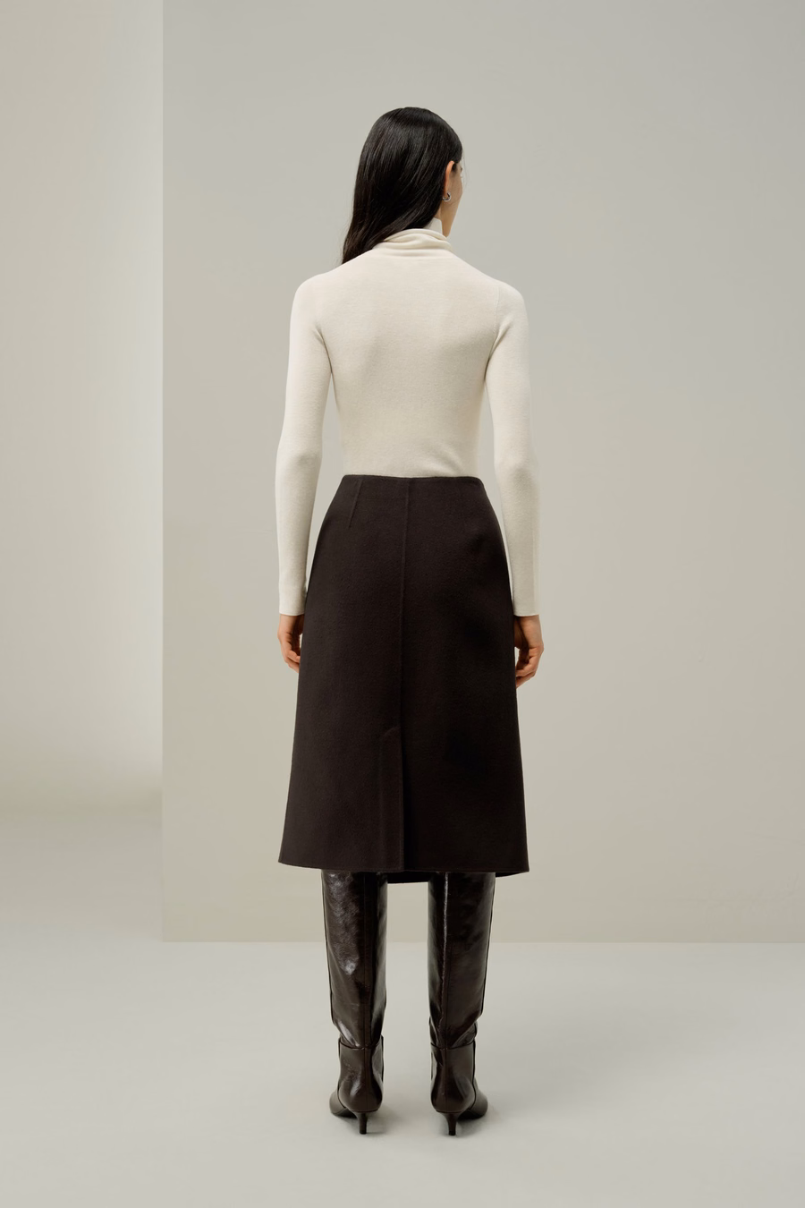 Double-Faced Wool Skirt