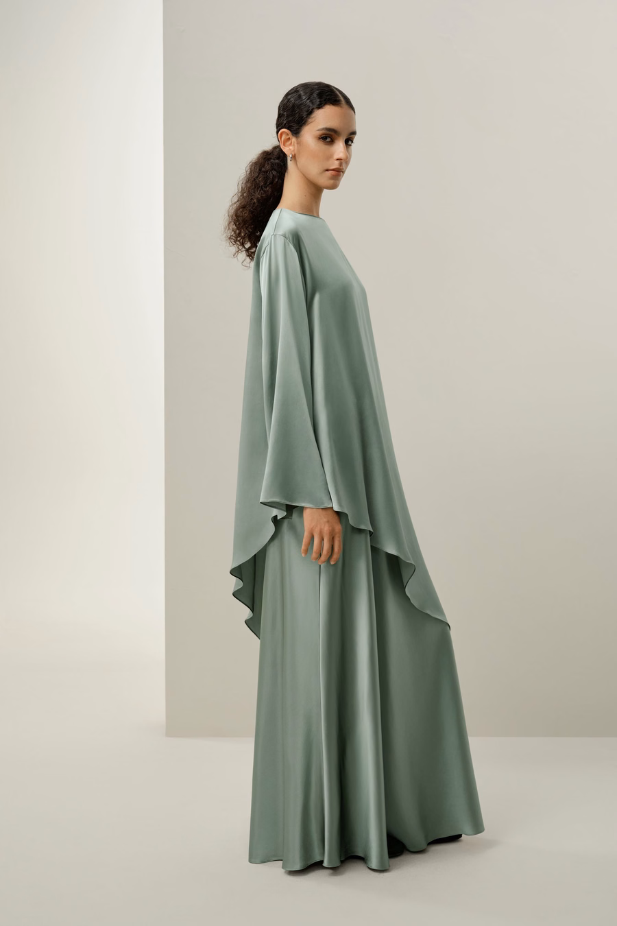 Silk Charmeuse Asymmetrical Tunic