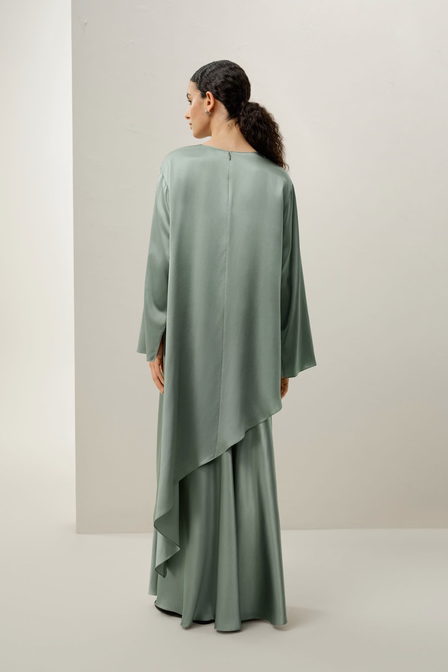 Silk Charmeuse A-Line Maxi Skirt