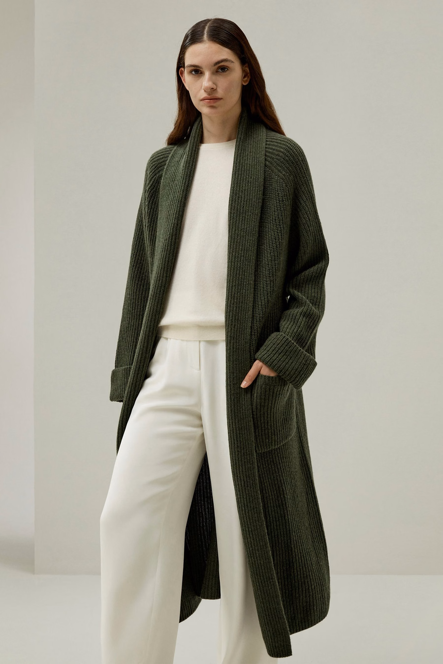 LILYSILK X LYDIA MILLEN 'Evergreen' Cardigan