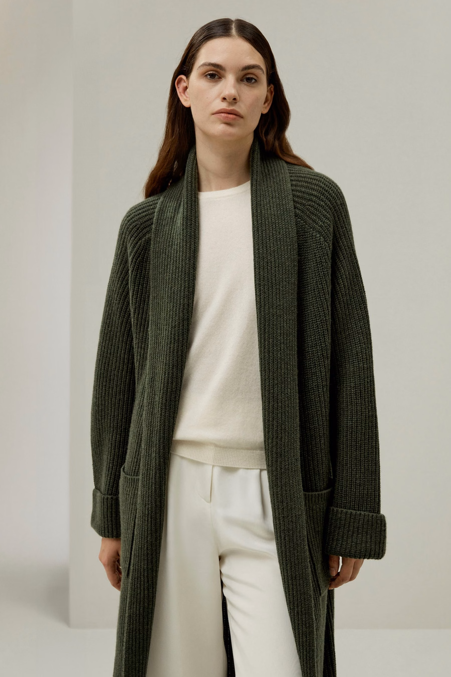 LILYSILK X LYDIA MILLEN 'Evergreen' Cardigan