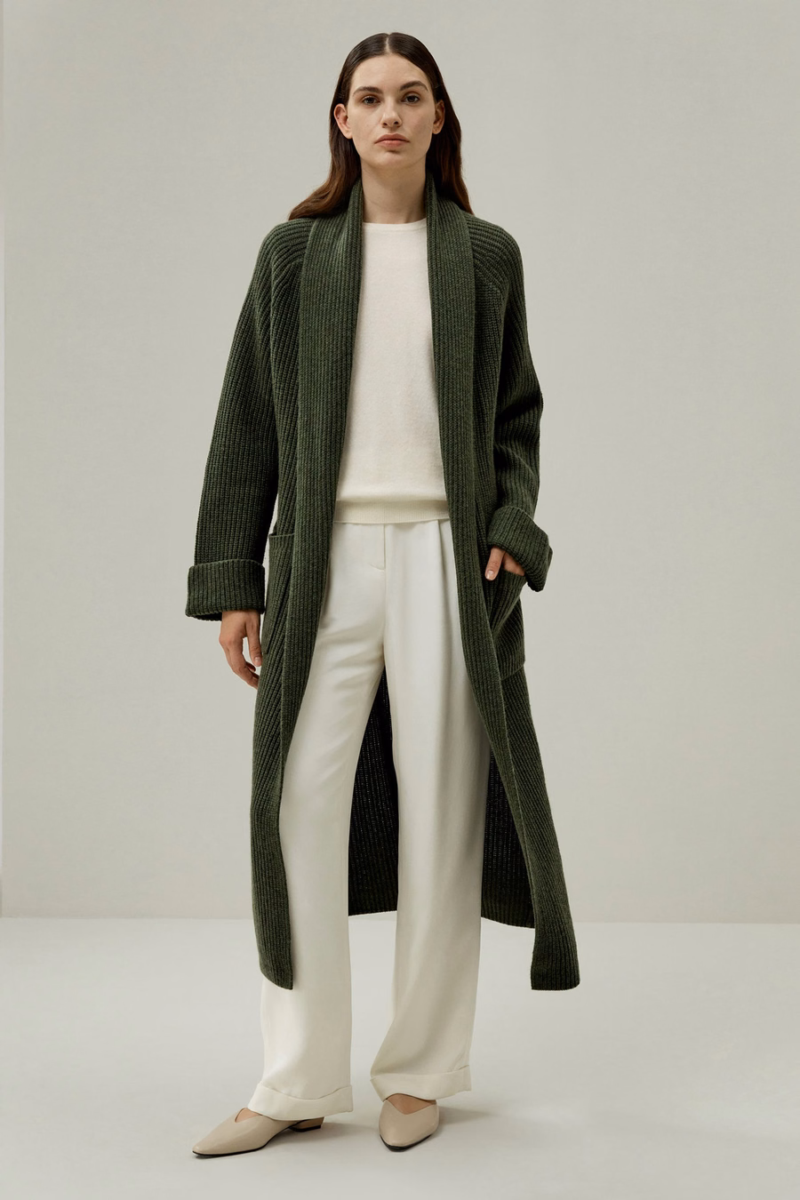 LILYSILK X LYDIA MILLEN 'Evergreen' Cardigan