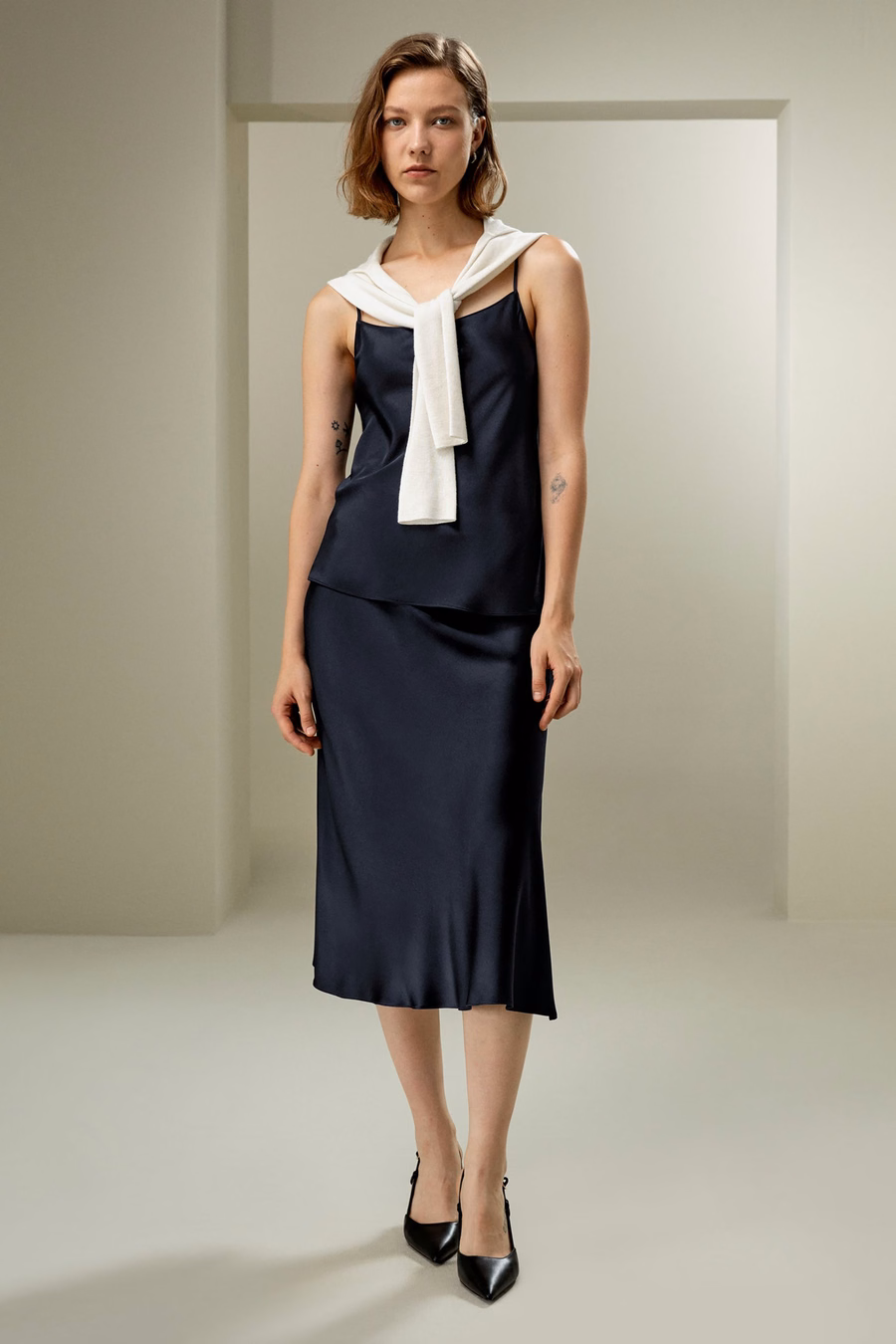 Double-Faced Silk Charmeuse Camisole