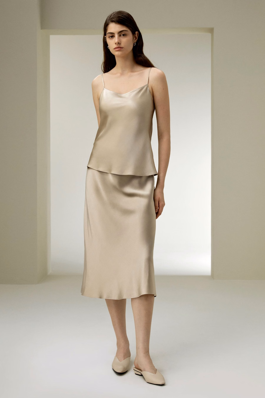 Double-Faced Silk Charmeuse Camisole