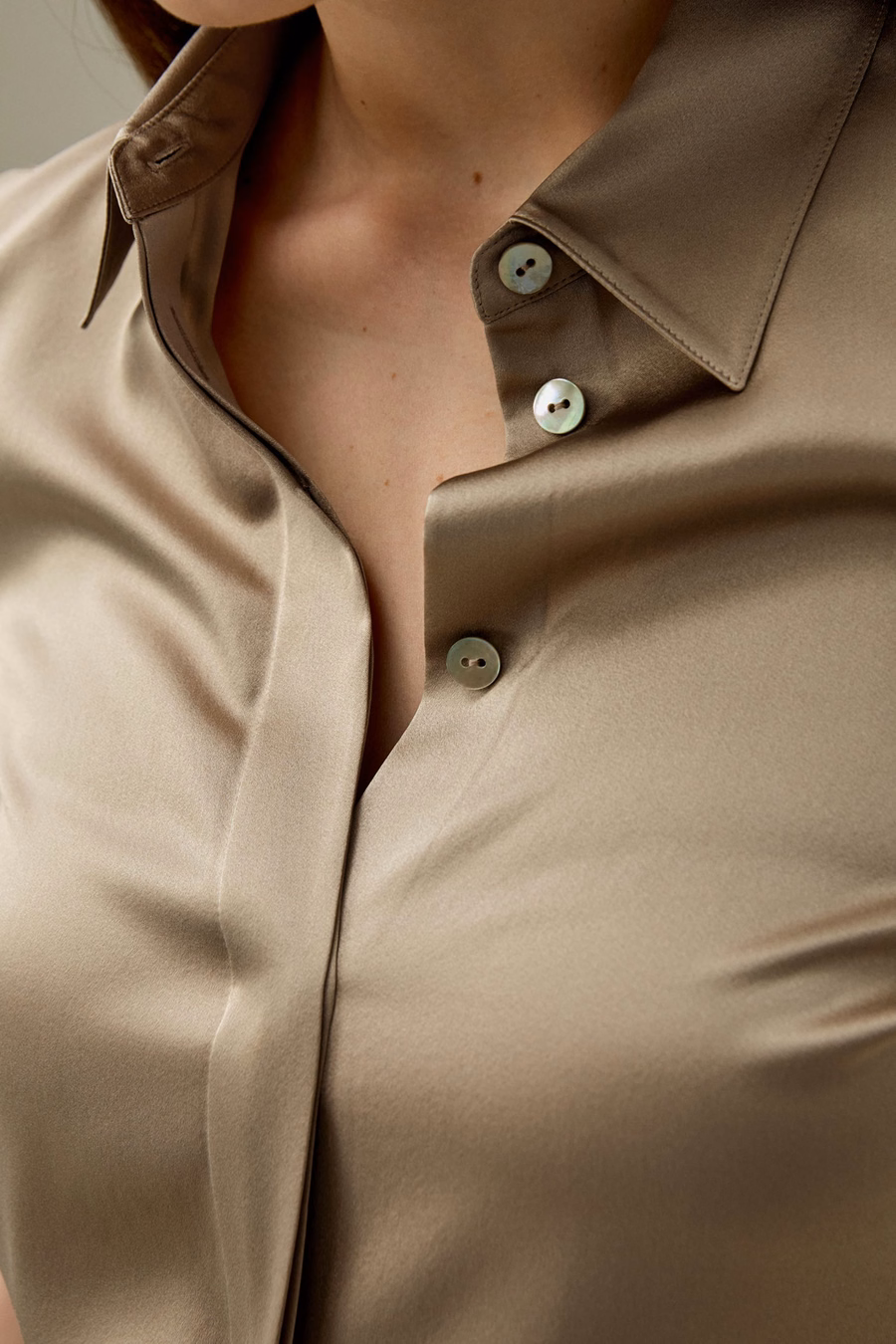 Elegant Silhouette Silk Shirt