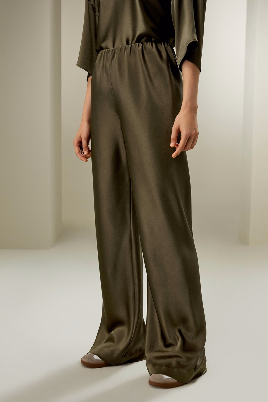 Full bias cut silk pants