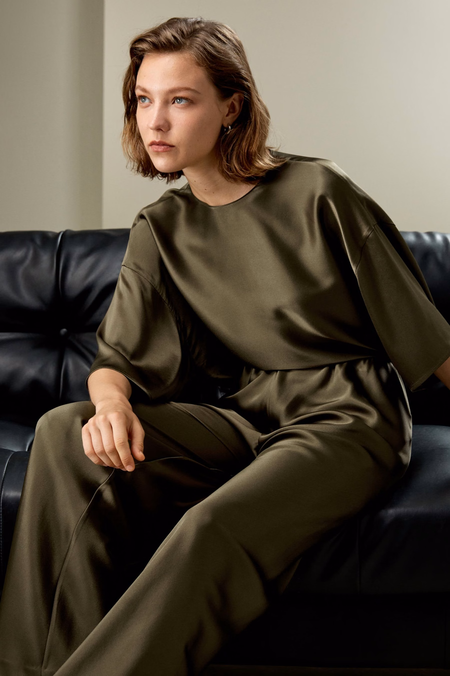 Full bias cut silk pants