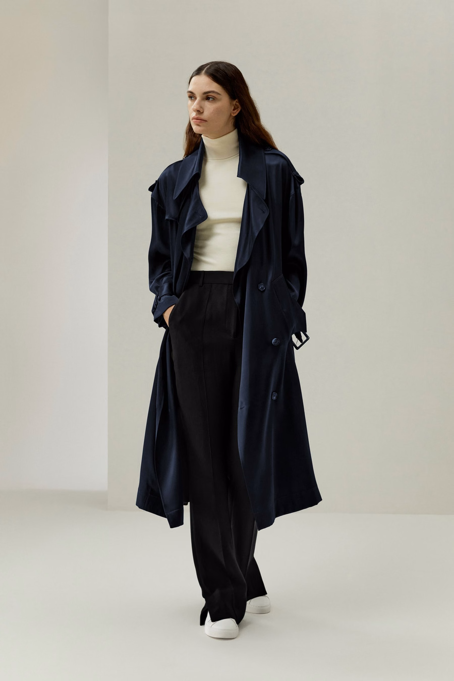 Oversized Silk Trenchcoat