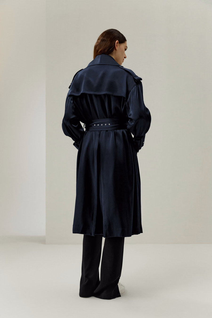 Oversized Silk Trenchcoat