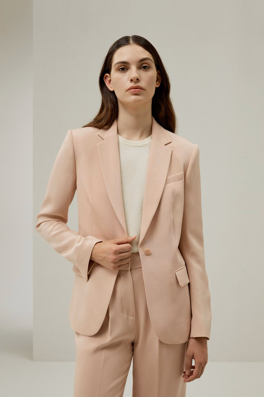 Mahogany Rose Silk Blazer