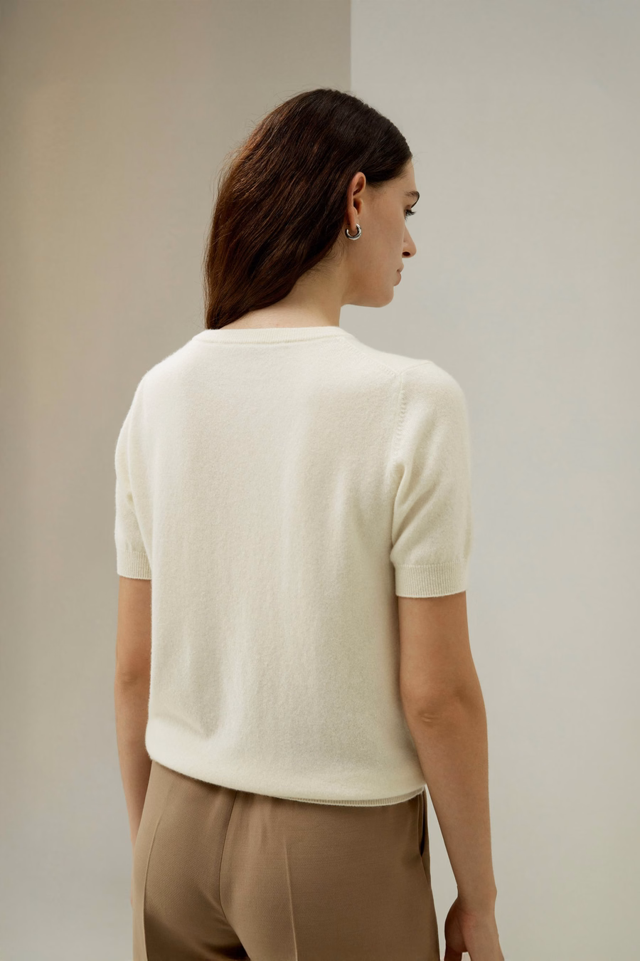 Crew Neck Basic Knit Top
