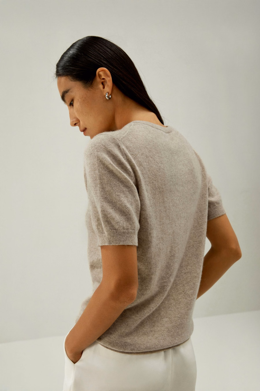 Crew Neck Basic Knit Top