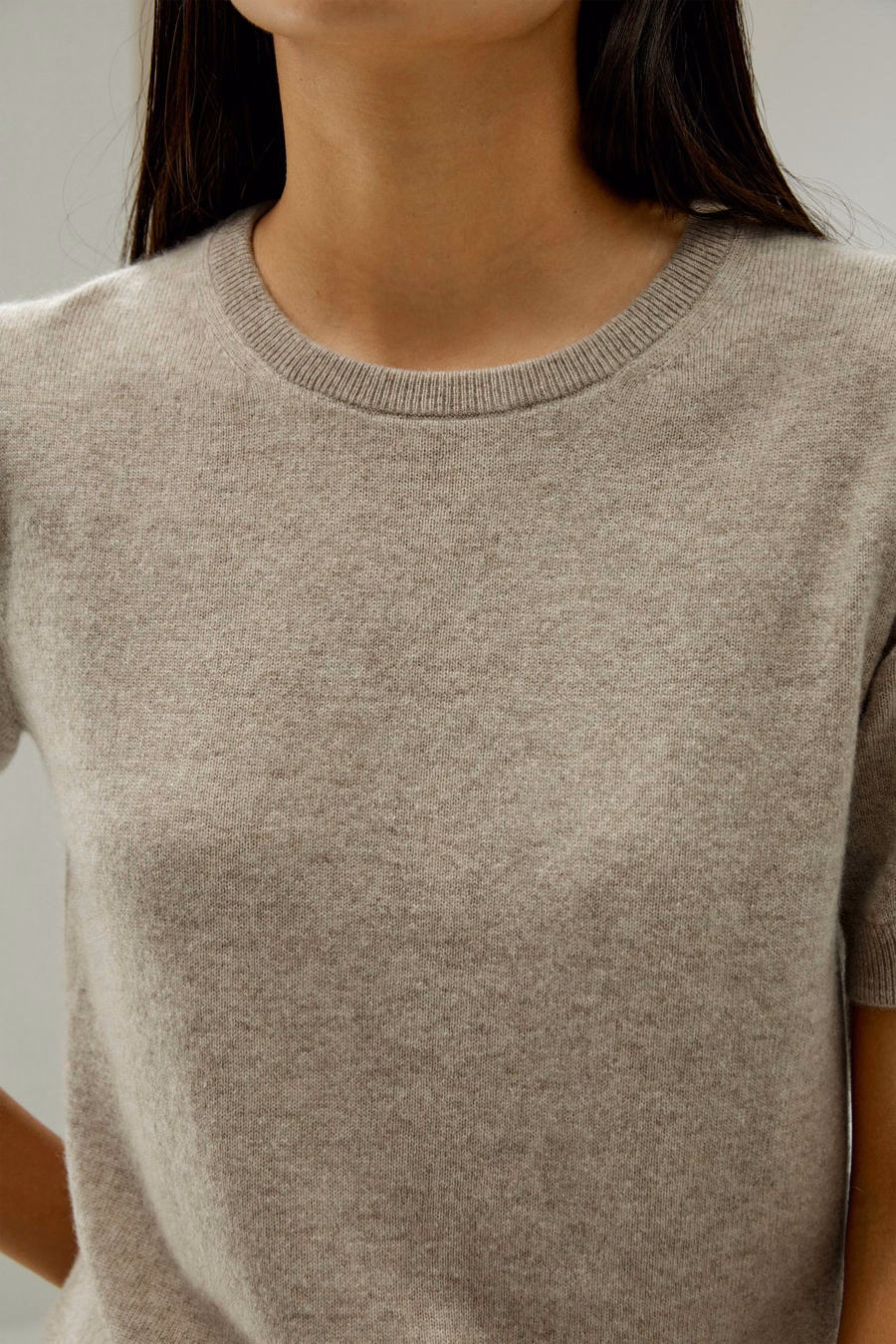 Crew Neck Basic Knit Top