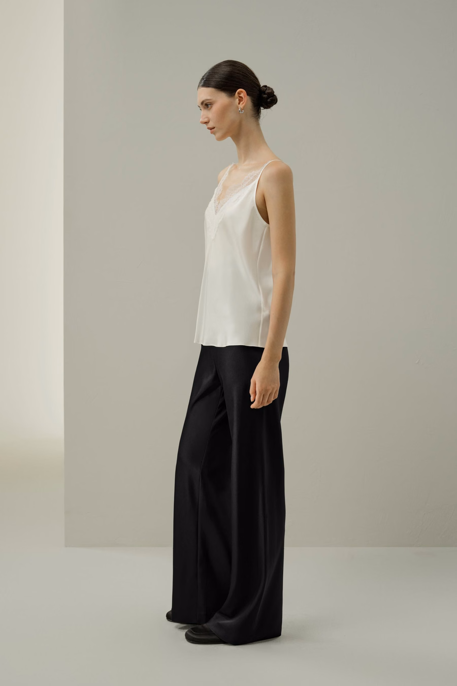 Lace-Trimmed Silk Camisole