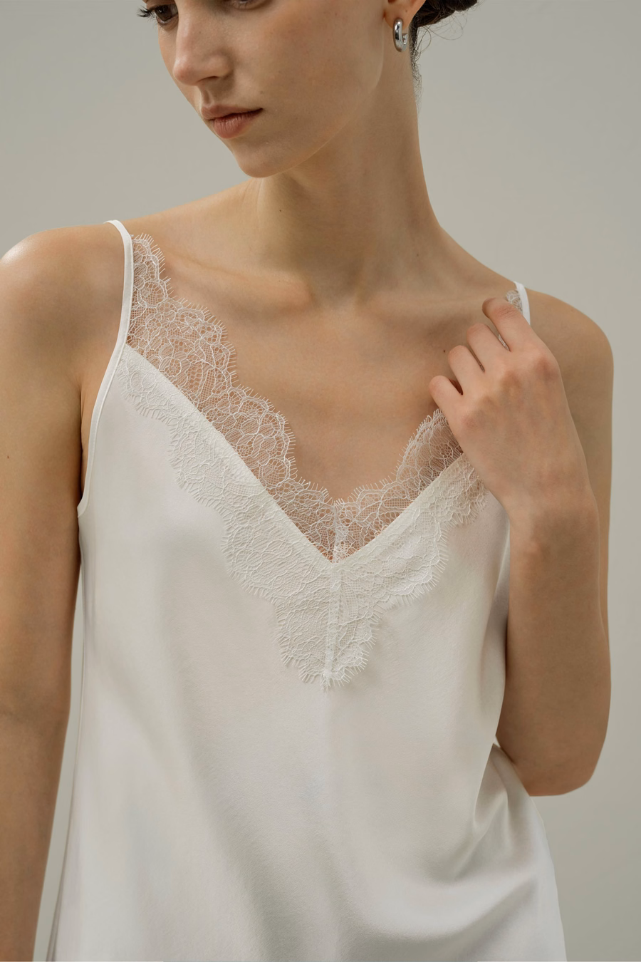Lace-Trimmed Silk Camisole