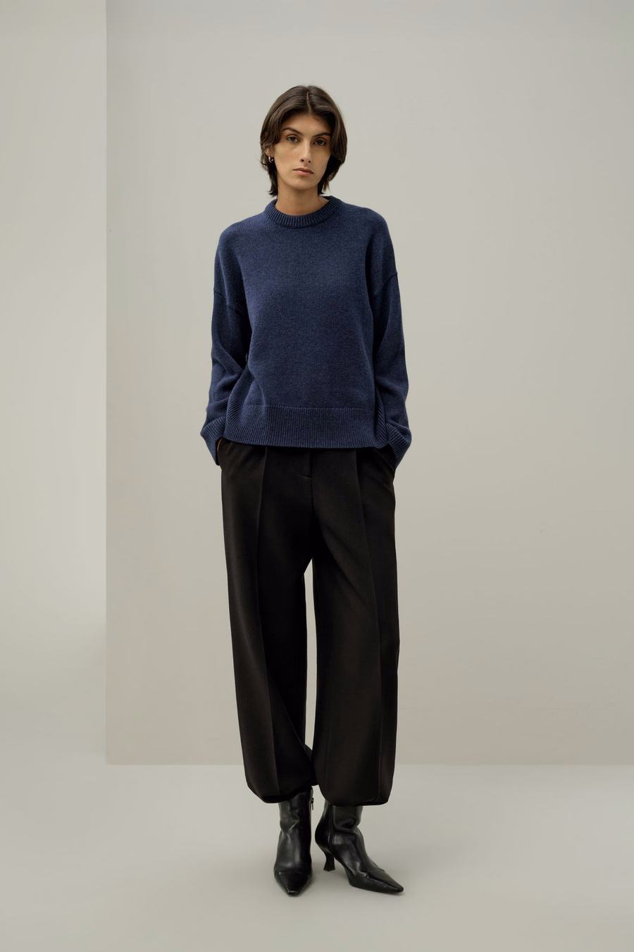 Oversized Crewneck Wool-Cashmere Sweater