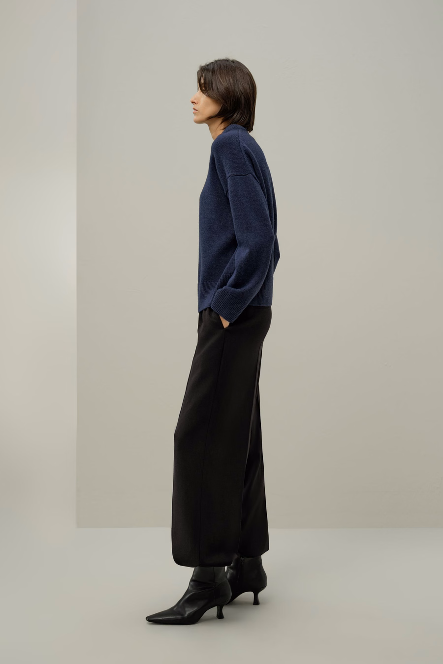 Oversized Crewneck Wool-Cashmere Sweater