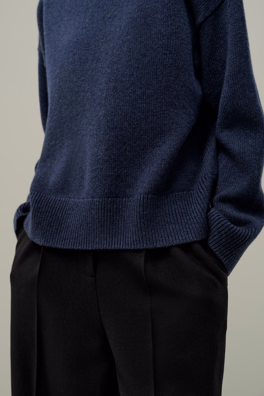 Oversized Crewneck Wool-Cashmere Sweater