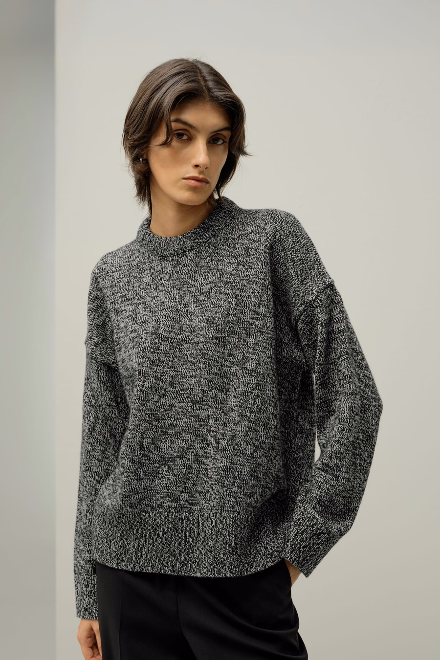 Oversized Crewneck Wool-Cashmere Sweater