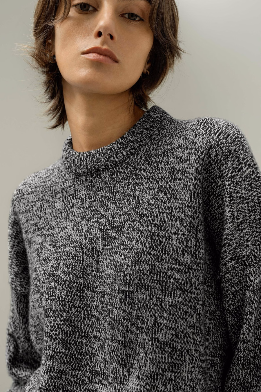 Oversized Crewneck Wool-Cashmere Sweater