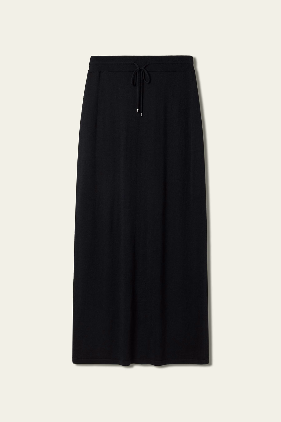 Merino Wool Drawstring Maxi Skirt