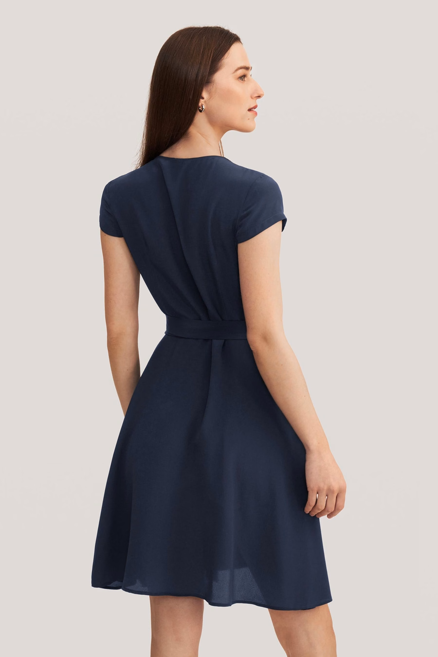 Figure Flattering Silk Wrap Dress