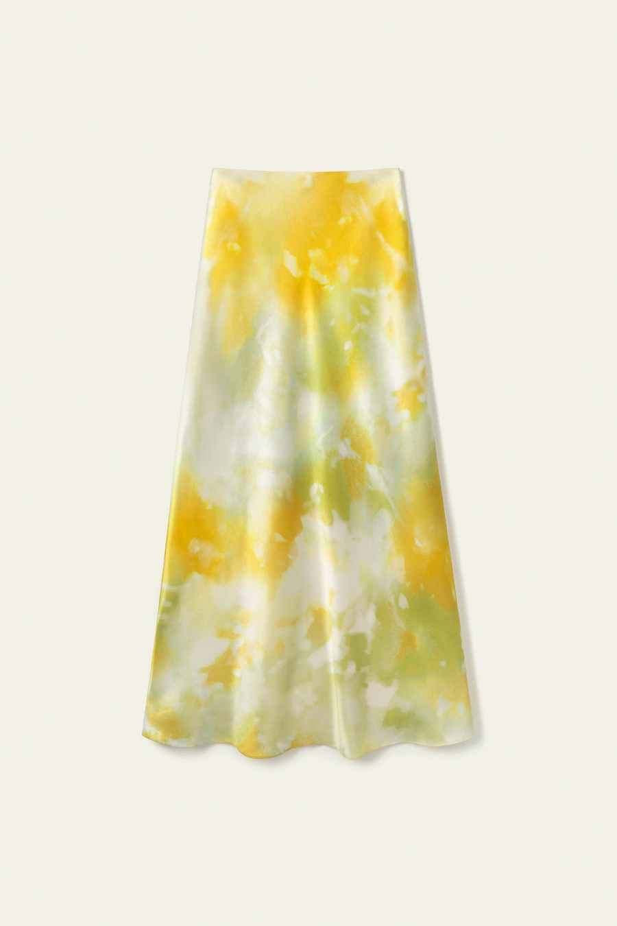 Print Bias Cut Silk Skirt