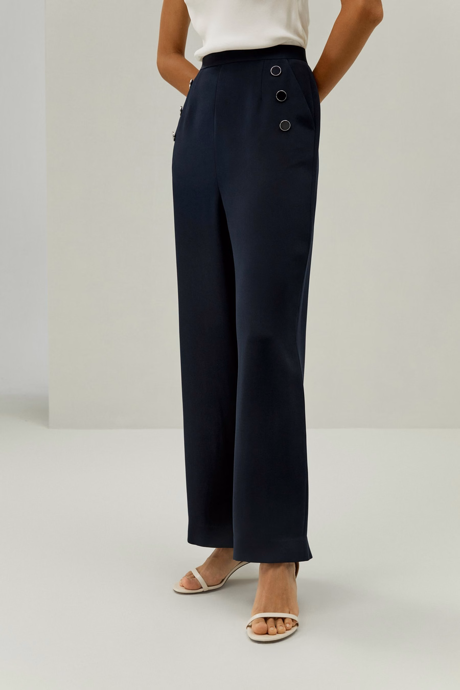 Nautical-Inspired Cropped Trousers