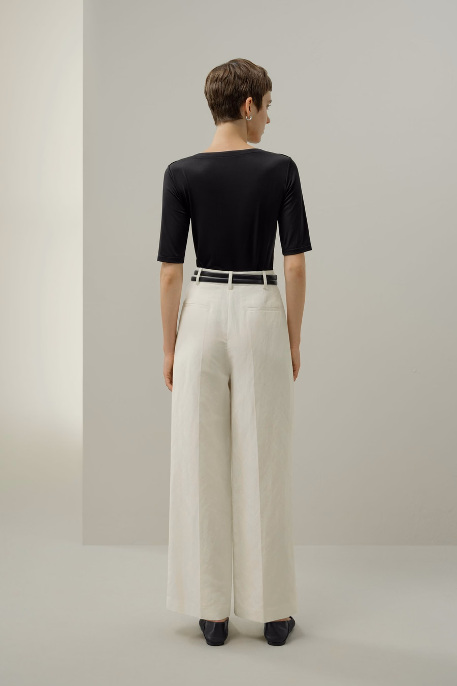 Silk Breeze Jersey Stretch Boatneck Top