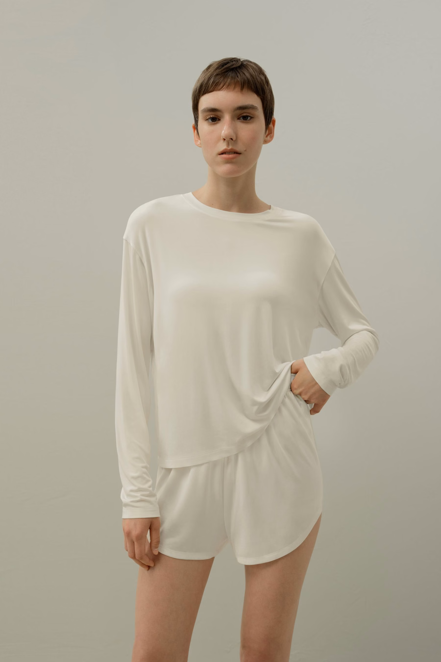 Silk Breeze Jersey Relaxed Lounge Top