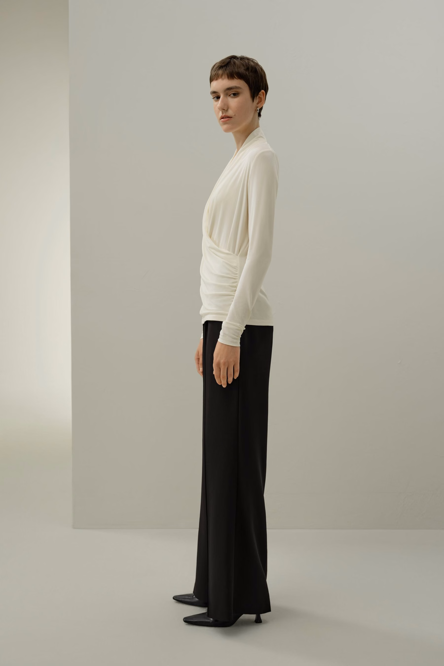 Silk Breeze Jersey Stretch Wrap Top