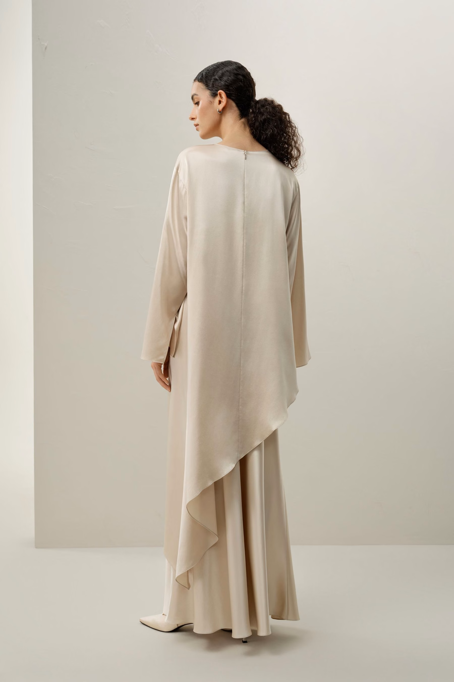 Silk Charmeuse A-Line Maxi Skirt