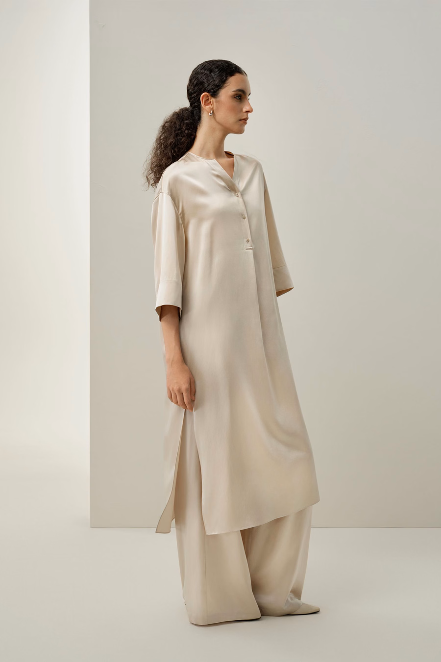 Silk Charmeuse Tunic