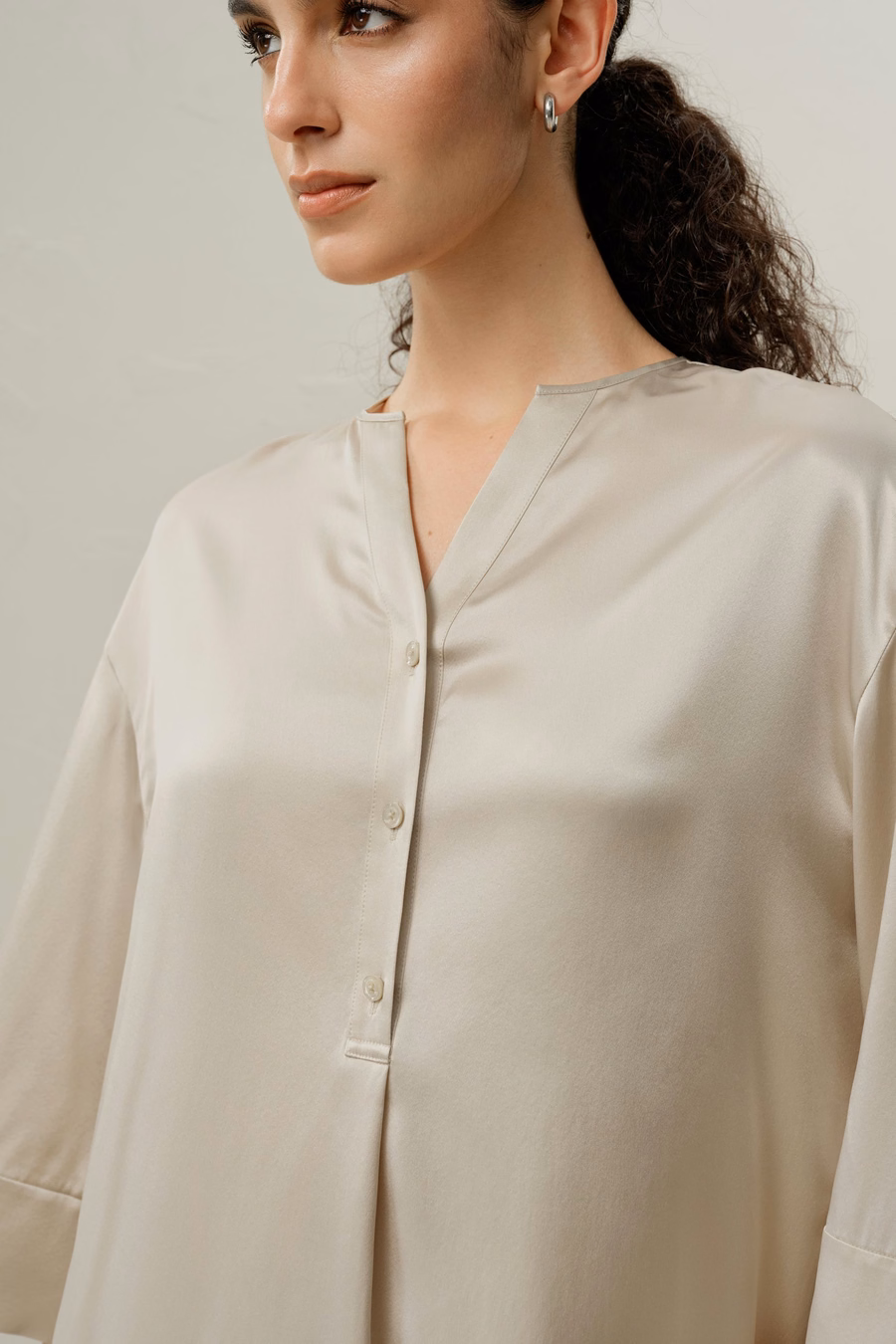 Silk Charmeuse Tunic